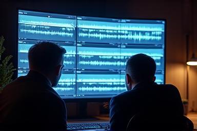 Supervisor de pós-produção revisando filmagem